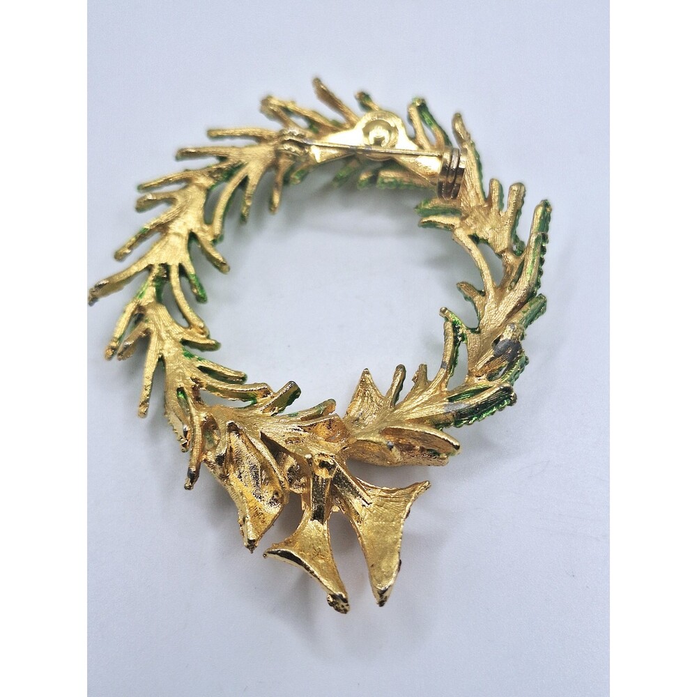 2 Christmas Wreath Brooches - Picture 6 of 12